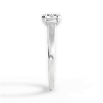 Anna Round Cut Lab Grown Diamond Platinum Engagement Ring - View 3