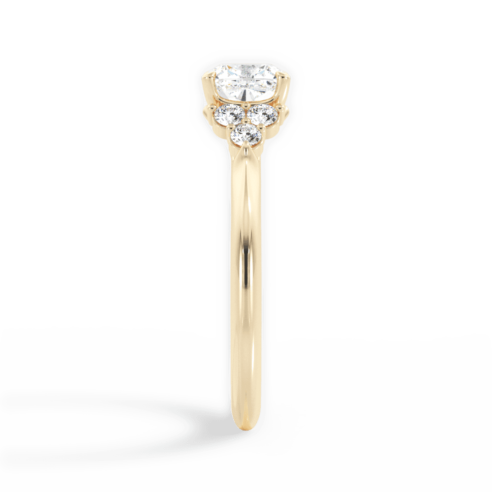 Celeste Cushion Cut Lab Grown Diamond 18Kt Yellow Gold Engagement Ring - View 3