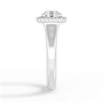 Jasmin Round Cut Lab Grown Diamond Platinum Engagement Ring - View 4