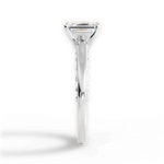Annette Emerald Cut Lab Grown Diamond Platinum Engagement Ring - View 4