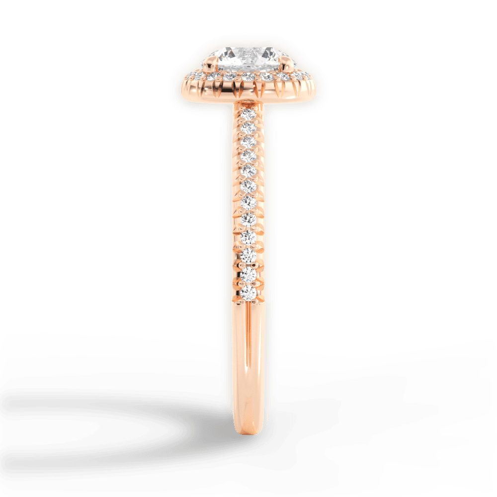 Jenny Round Cut Lab Grown Diamond 18Kt Rose Gold Engagement Ring - View 2