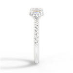Isabella Asscher Cut Lab Grown Diamond 18Kt White Gold Engagement Ring - View 4