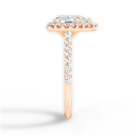 Leah Pear Cut Lab Grown Diamond 18Kt Rose Gold Engagement Ring - View 4