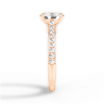 Frances Oval Cut Lab Grown Diamond 18Kt Rose Gold Engagement Ring - View 2