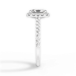 Ingrid Radiant Cut Lab Grown Diamond Platinum Engagement Ring - View 3