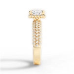 Jocelyn Princess Cut Lab Grown Diamond 18Kt Yellow Gold Engagement Ring - View 3