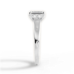 Carol Emerald Cut Lab Grown Diamond 18Kt White Gold Engagement Ring - View 4