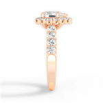 Lacey Pear Cut Lab Grown Diamond 18Kt Rose Gold Engagement Ring - View 3