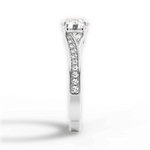 Elise Round Cut Lab Grown Diamond 14Kt White Gold Engagement Ring - View 2