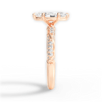 Gloria Marquise Cut Lab Grown Diamond 18Kt Rose Gold Engagement Ring - View 4