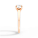 Diana Cushion Cut Lab Grown Diamond 18Kt Rose Gold Engagement Ring - View 2