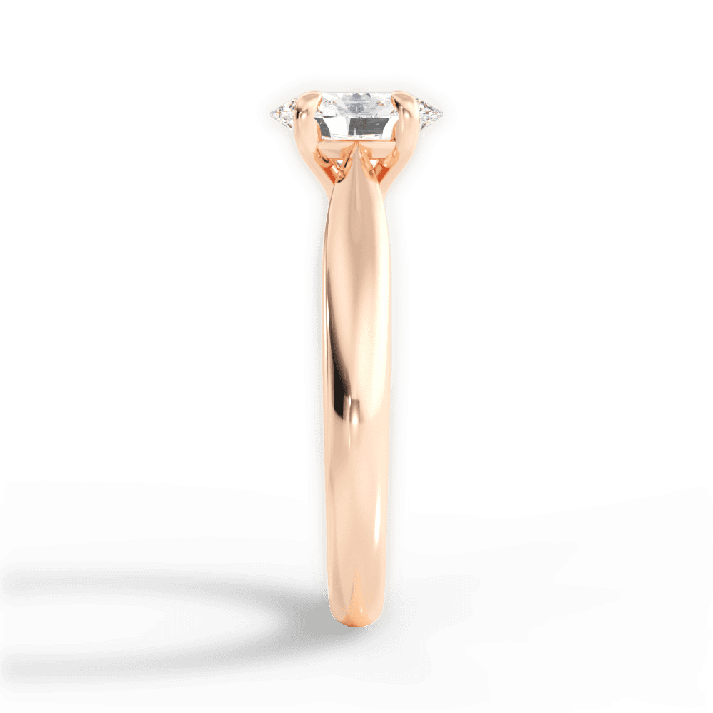 Colleen Oval Cut Lab Grown Diamond 18Kt Rose Gold Engagement Ring - View 2