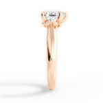 Dolores Pear Cut Lab Grown Diamond 18Kt Rose Gold Engagement Ring - View 3