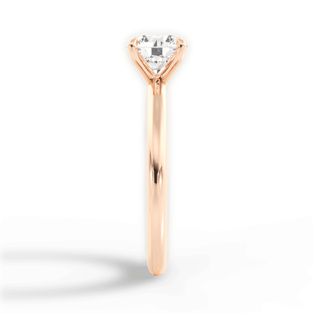 Allison Round Cut Lab Grown Diamond 18Kt Rose Gold Engagement Ring - View 4