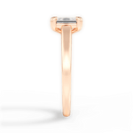 Courtney Emerald Cut Lab Grown Diamond 18Kt Rose Gold Engagement Ring - View 2