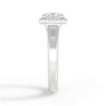 Jasmin Princess Cut Lab Grown Diamond Platinum Engagement Ring - View 4