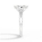 Annette Marquise Cut Lab Grown Diamond Platinum Engagement Ring - View 3