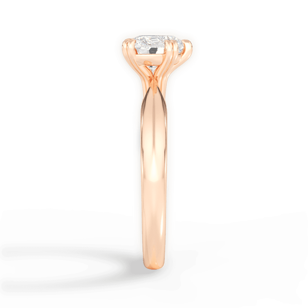 Claudia Heart Cut Lab Grown Diamond 18Kt Rose Gold Engagement Ring - View 4