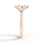 Giselle Marquise Cut Lab Grown Diamond 18Kt Rose Gold Engagement Ring - View 3