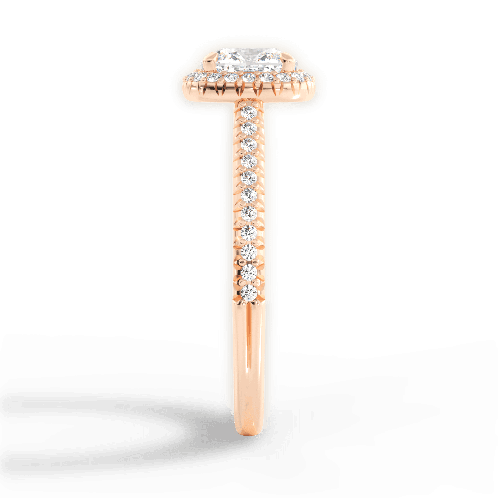 Jenny Cushion Cut Lab Grown Diamond 18Kt Rose Gold Engagement Ring - View 4