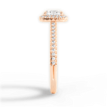 Jenny Cushion Cut Lab Grown Diamond 18Kt Rose Gold Engagement Ring - View 4