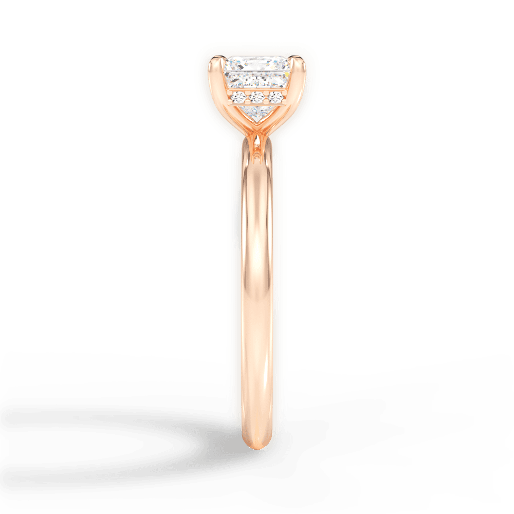 Brenda Princess Cut Lab Grown Diamond 18Kt Rose Gold Engagement Ring - View 4