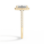 Jeanne Emerald Cut Lab Grown Diamond 18Kt Yellow Gold Engagement Ring - View 3