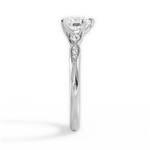 Cassie Heart Cut Lab Grown Diamond 18Kt White Gold Engagement Ring - View 4