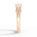 Isabel Cushion Cut Lab Grown Diamond 18Kt Rose Gold Engagement Ring - View 4