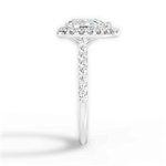 Leah Pear Cut Lab Grown Diamond Platinum Engagement Ring - View 4