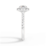 Ingrid Asscher Cut Lab Grown Diamond 14Kt White Gold Engagement Ring - View 3