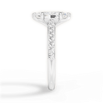 Elizabeth Marquise Cut Lab Grown Diamond 14Kt White Gold Engagement Ring - View 3