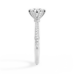 Linda Round Cut Lab Grown Diamond 14Kt White Gold Engagement Ring - View 4