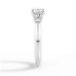 Emily Cushion Cut Lab Grown Diamond Platinum Engagement Ring - View 3