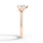 Giselle Pear Cut Lab Grown Diamond 18Kt Rose Gold Engagement Ring - View 4