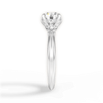 Elaine Round Cut Lab Grown Diamond 18Kt White Gold Engagement Ring - View 4