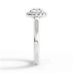 Fiona Round Cut Lab Grown Diamond Platinum Engagement Ring - View 3