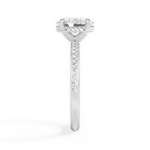 Janice Oval Cut Lab Grown Diamond Platinum Engagement Ring - View 4