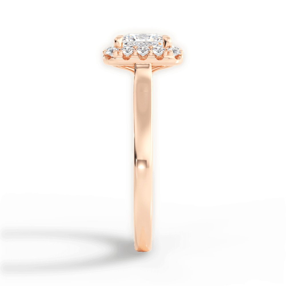 Fiona Princess Cut Lab Grown Diamond 18Kt Rose Gold Engagement Ring - View 3