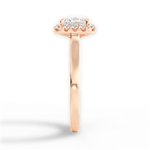 Fiona Princess Cut Lab Grown Diamond 18Kt Rose Gold Engagement Ring - View 3