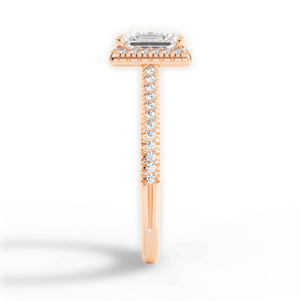 Jenny Princess Cut Lab Grown Diamond 18Kt Rose Gold Engagement Ring - View 3