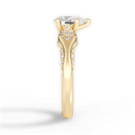 Isabel Pear Cut Lab Grown Diamond 18Kt Yellow Gold Engagement Ring - View 3