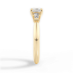 Emily Asscher Cut Lab Grown Diamond 18Kt Yellow Gold Engagement Ring - View 4