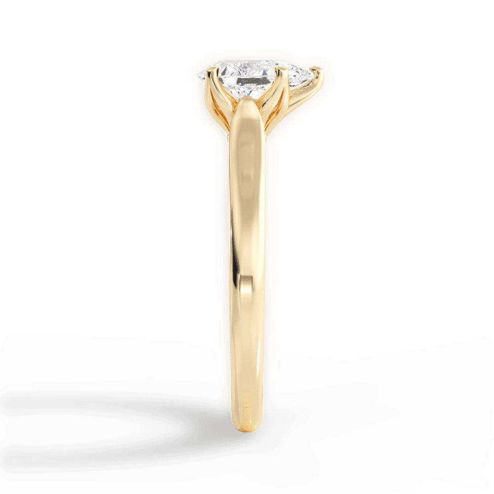 Carrie Pear Cut Lab Grown Diamond 18Kt Yellow Gold Engagement Ring - View 3