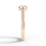 Denise Round Cut Lab Grown Diamond 18Kt Rose Gold Engagement Ring - View 4
