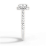 Jenny Asscher Cut Lab Grown Diamond Platinum Engagement Ring - View 3