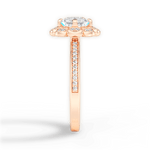 Hayley Asscher Cut Lab Grown Diamond 18Kt Rose Gold Engagement Ring - View 2