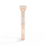 Diane Marquise Cut Lab Grown Diamond 18Kt Rose Gold Engagement Ring - View 4