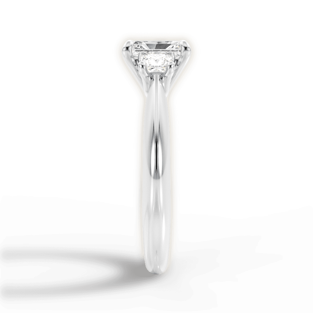 Dorothy Radiant Cut Lab Grown Diamond Platinum Engagement Ring - View 3