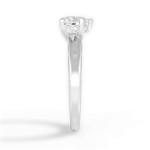 Carol Heart Cut Lab Grown Diamond Platinum Engagement Ring - View 3